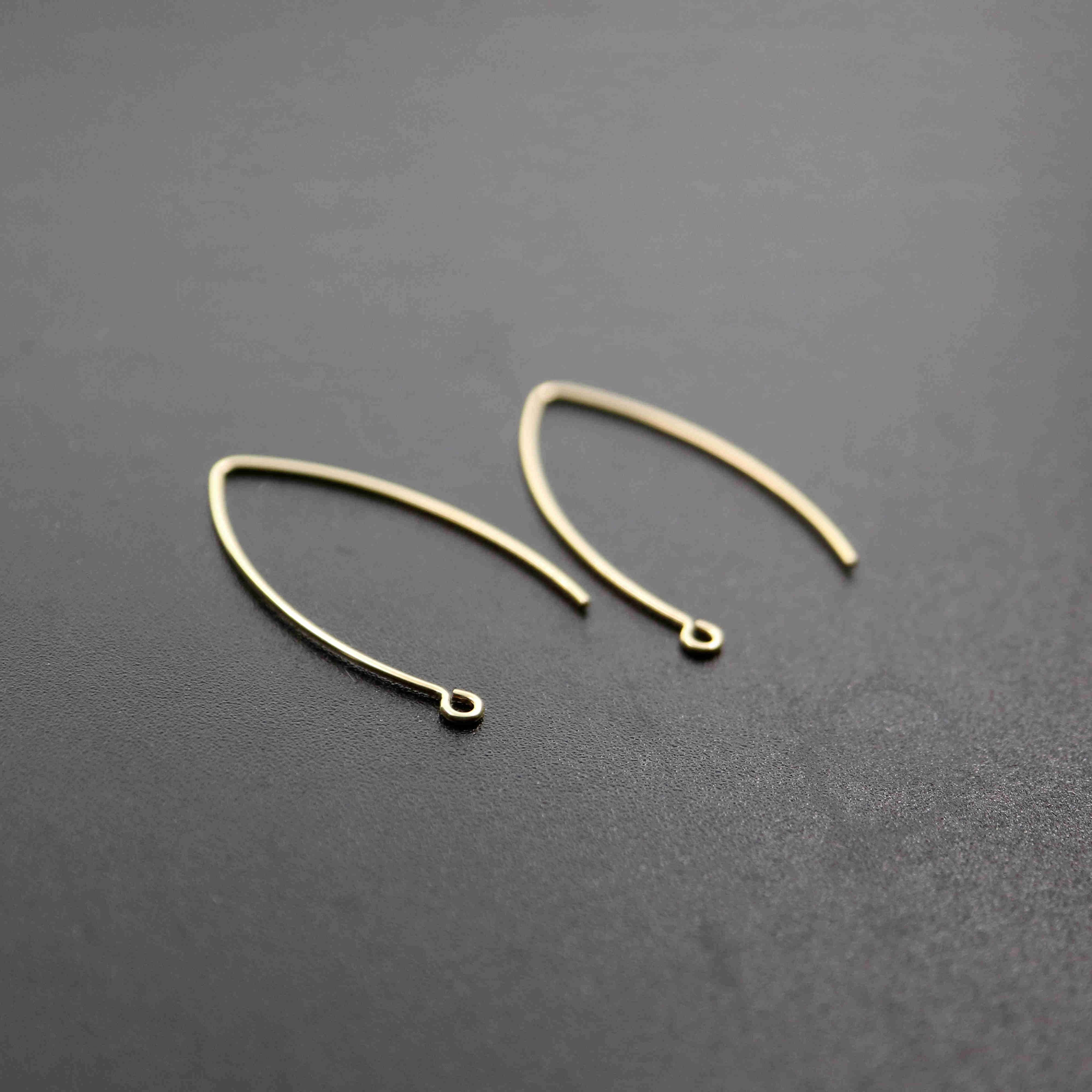 2pairs 18x32MM 14K Gold Filled Color Not Tarnished 0.76MM 21Gauge Wire Beading Earrings Hook DIY Earrings Supplies Findings 1705060 - Click Image to Close